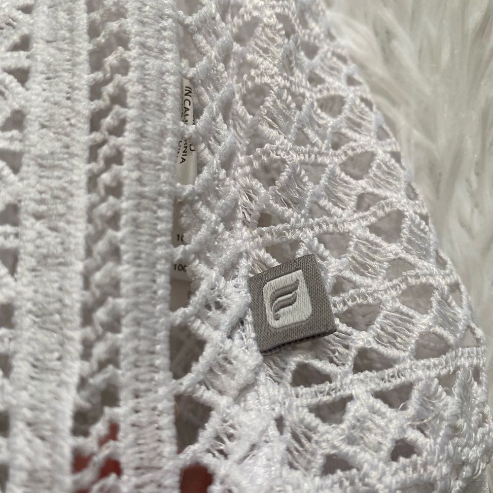 Fabletics Sophie Mesh Net Cover Up Top White Wome… - image 3